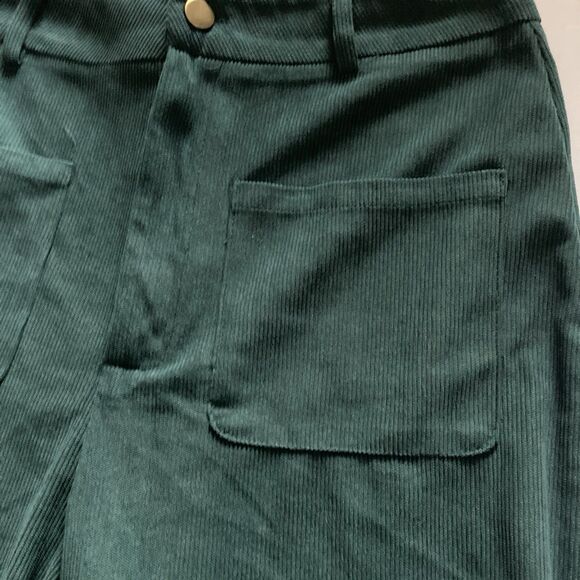 Unbranded Pants Women’s Size Small NWOT Excellent Green Flared 2 Front Pockets - Picture 7 of 13